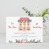 我々の新しい家のための休日ピンクの家を移動 案内状 (スタンド正面)