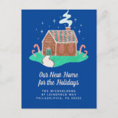 我々の新しい家の休日 |ギンガーブレッドハウス シーズンポストカード (正面)