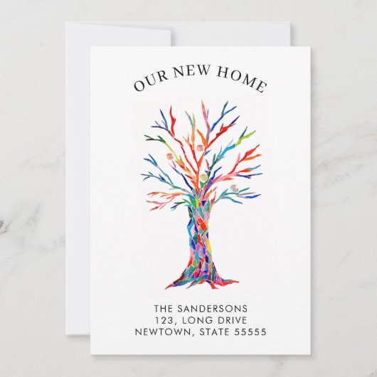 我々の新しい家庭植物移動 案内状 (正面)