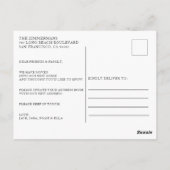 我々の新しい家庭用水の色のドアを動かす発表 ポストカード (裏面)