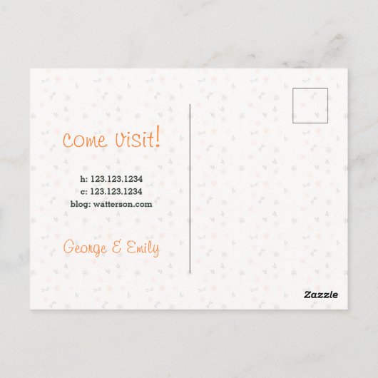 我々の新しい家 – テキサス州の動く発表 ポストカード (裏面)