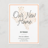 我々の新しい家 – テキサス州の動く発表 ポストカード (正面)
