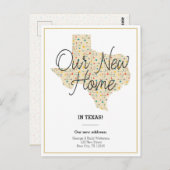 我々の新しい家 – テキサス州の動く発表 ポストカード (正面/裏面)