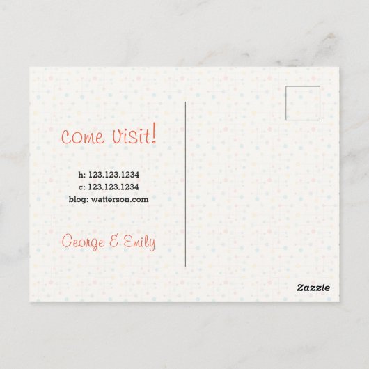 我々の新しい家 – テキサス州の動く発表 ポストカード (裏面)