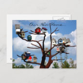 「我々の新しい家…」 バードハウス 案内ポストカード (正面/裏面)