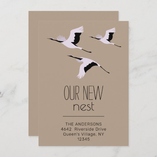 我々の新しい巣の鳥のクラフト飛んでいる移動の発表 (正面/裏面)