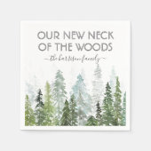 我々の新しい森の首 |引っ越し祝いパーティーパーティー スタンダードカクテルナプキン (正面)
