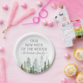 我々の新しい森の首 |引っ越し祝いパーティーパーティー ペーパープレート (パーティー)