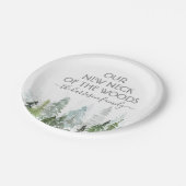 我々の新しい森の首 |引っ越し祝いパーティーパーティー ペーパープレート (アングル)