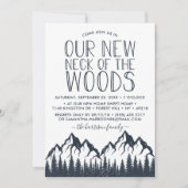 我々の新しい森の首 |引っ越し祝いパーティーパーティー 招待状 (正面)