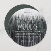 我々の新しい森の首 |引っ越し祝いパーティーパーティー 招待状 (正面/裏面)