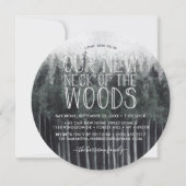 我々の新しい森の首 |引っ越し祝いパーティーパーティー 招待状 (正面)