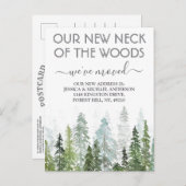 我々の新しい森の首 |新しいホーム移動 案内ポストカード (正面/裏面)