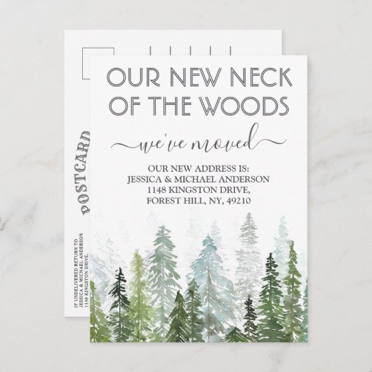 我々の新しい森の首 |新しいホーム移動 案内ポストカード (正面/裏面)