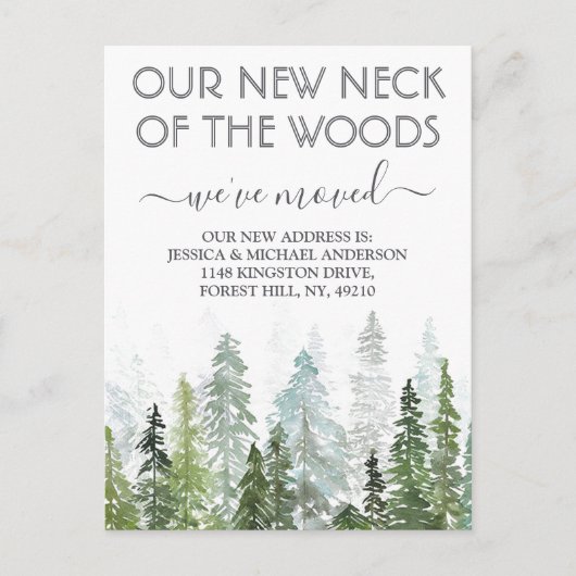 我々の新しい森の首 |新しいホーム移動 案内ポストカード (正面)