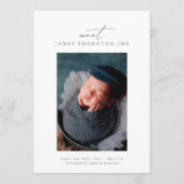 我々の新生児フレーム写真の誕生発表を満たす 案内状 (正面)