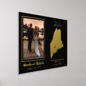 我々の旅がメイン州の写真を結婚始めた場所 箔ポスター (レイダウン)