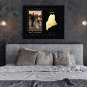 我々の旅がメイン州の写真を結婚始めた場所 箔ポスター