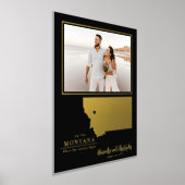 我々の旅がモンタナの写真を始めた場所 箔ポスター (レイダウン)