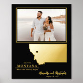 我々の旅がモンタナの写真を始めた場所 箔ポスター (正面)