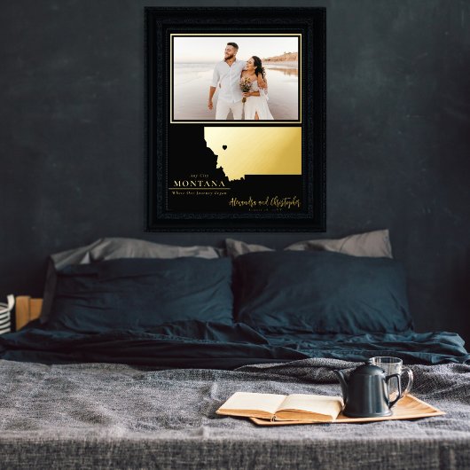 我々の旅がモンタナの写真を始めた場所 箔ポスター