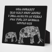 我々の旅は象の装飾きらきら光るを始めた フォトプラーク (側面)