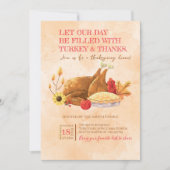 我々の日を七面鳥で満たせ感謝していよ 招待状 (正面)