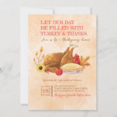 我々の日を七面鳥で満たせ感謝していよ 招待状 (正面)