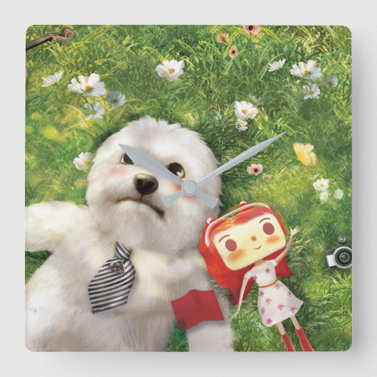 我々の時代 スクエア壁時計 (正面)