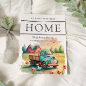 我々の最初のホームウォーターカラートラックの移動発表 ポストカード