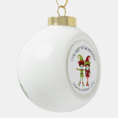 我々の最初の世界的なパンデミック2020小妖精や小人クリツマス セラミックボールオーナメント (左)