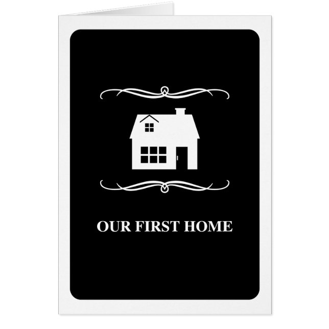 我々の最初の家モダン（白黒） (正面)