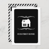 我々の最初の家モダン(白黒) ポストカード (正面/裏面)