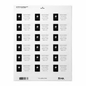 我々の最初の家モダン(白黒) ラベル (フルシート)