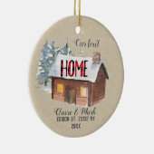 我々の最初の田舎風のクリスマス装飾品 セラミックオーナメント (右)