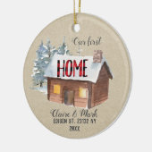 我々の最初の田舎風のクリスマス装飾品 セラミックオーナメント (左)