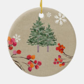 我々の最初の田舎風のクリスマス装飾品 セラミックオーナメント (裏面)