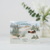 我々の森の鹿の新しい首が動く発表 ポストカード (スタンド正面)