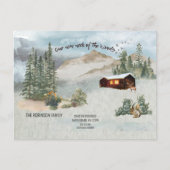 我々の森の鹿の新しい首が動く発表 ポストカード (正面)