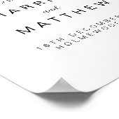 我々の歓迎を結婚受け結婚るモノグラム ポスター (角)