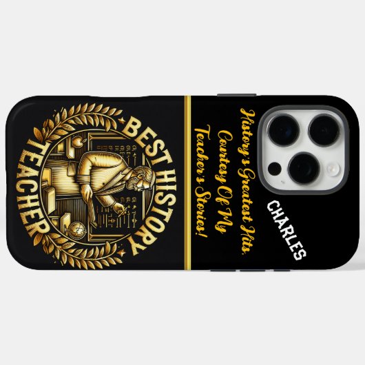 我々の歴史最高のの先生を称える Case-Mate iPhoneケース (裏面 (横))