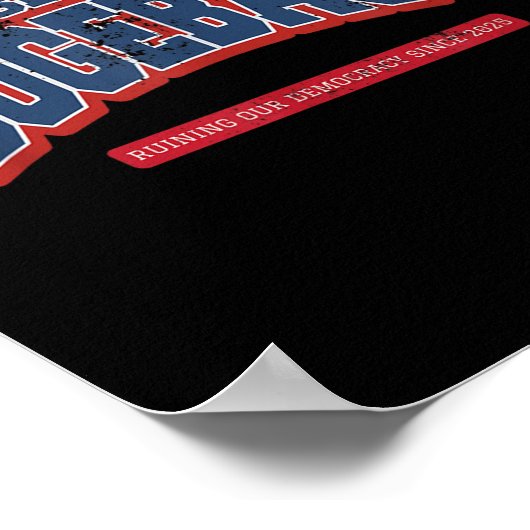 我々の民主主義を台無しにする安全でないアンチ ポスター (角)