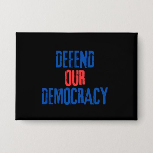 我々の民主主義を守る 缶バッジ (正面)