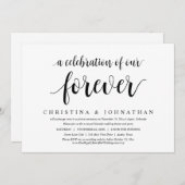我々の永遠のお祝いである結婚の駆け落ち 招待状 (正面/裏面)