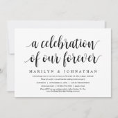 我々の永遠のお祝いである結婚の駆け落ち 招待状 (正面)