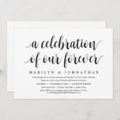 我々の永遠のお祝いである結婚の駆け落ち 招待状 (正面/裏面)