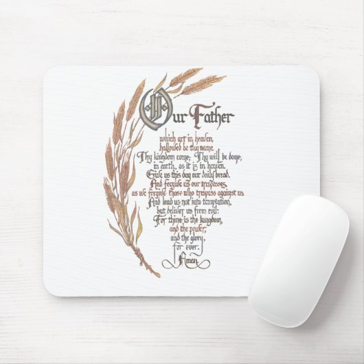我々の父は芸術で天国ロード祈りの言葉マシュー6 マウスパッド (マウス)