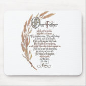 我々の父は芸術で天国ロード祈りの言葉マシュー6 マウスパッド (正面)