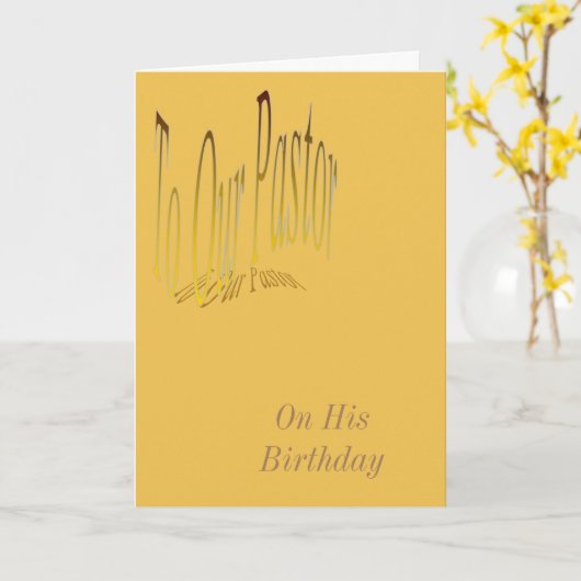 我々の牧師に カード (黄色い花)