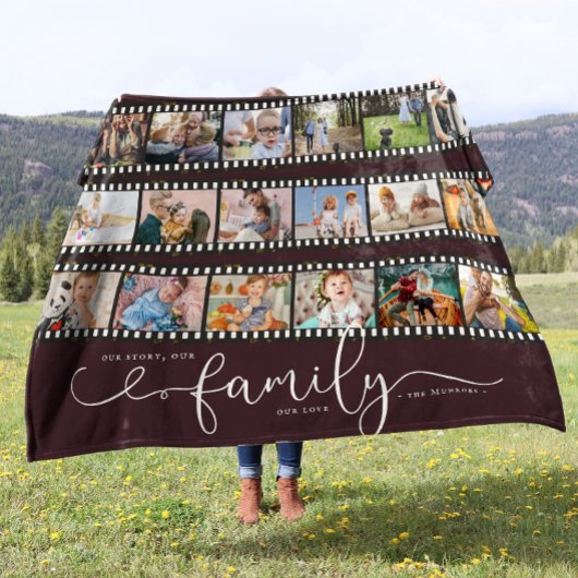 我々の物語は我々の家族の愛 |ファミリ名 フリースブランケット